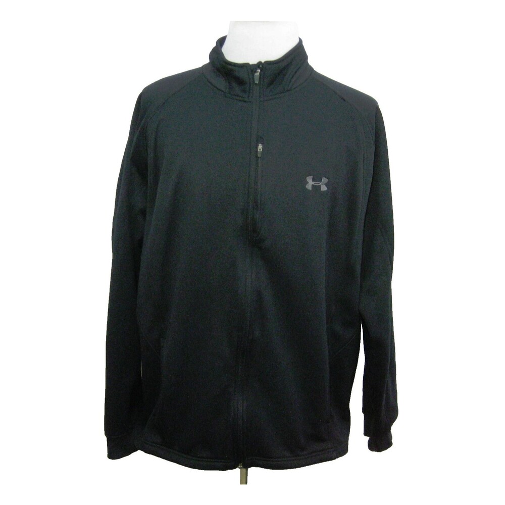 UNDER ARMOUR Men's (Size 2XL) Black Full Zip Athletic Jacket Coat Sports Fitness